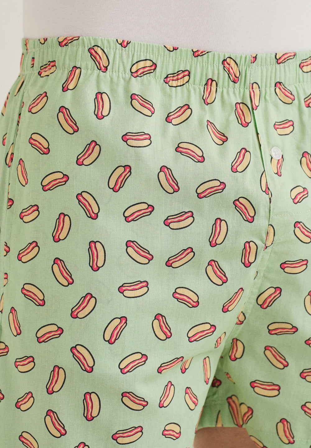 Green Hotdog Printed Boxer