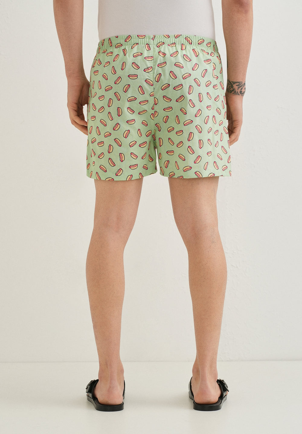 Green Hotdog Printed Boxer
