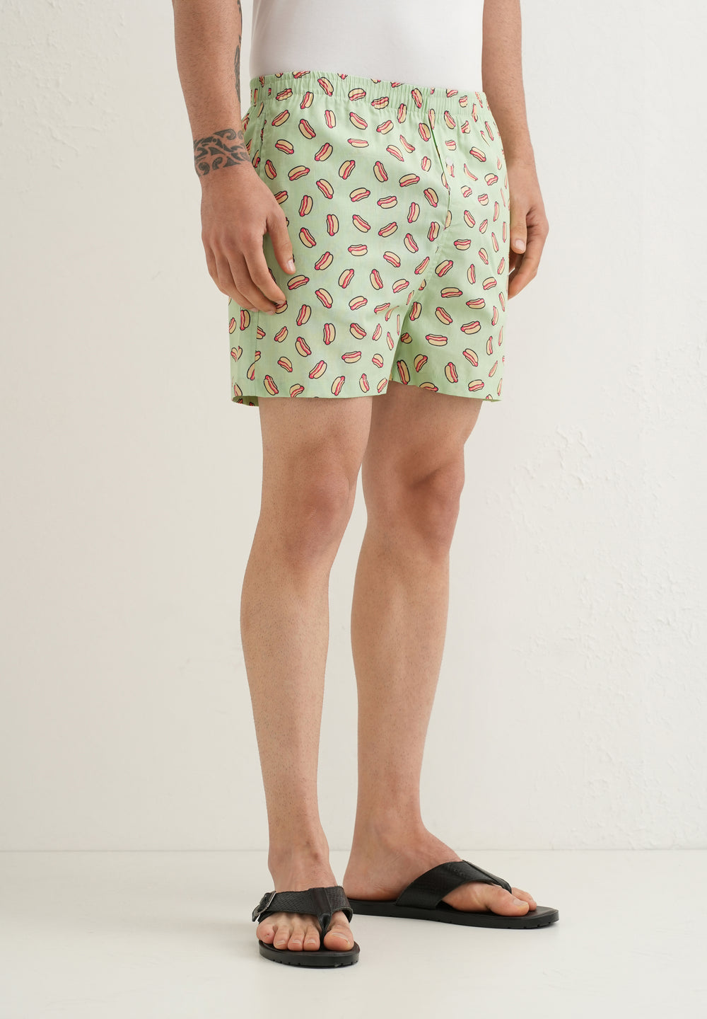 Green Hotdog Printed Boxer