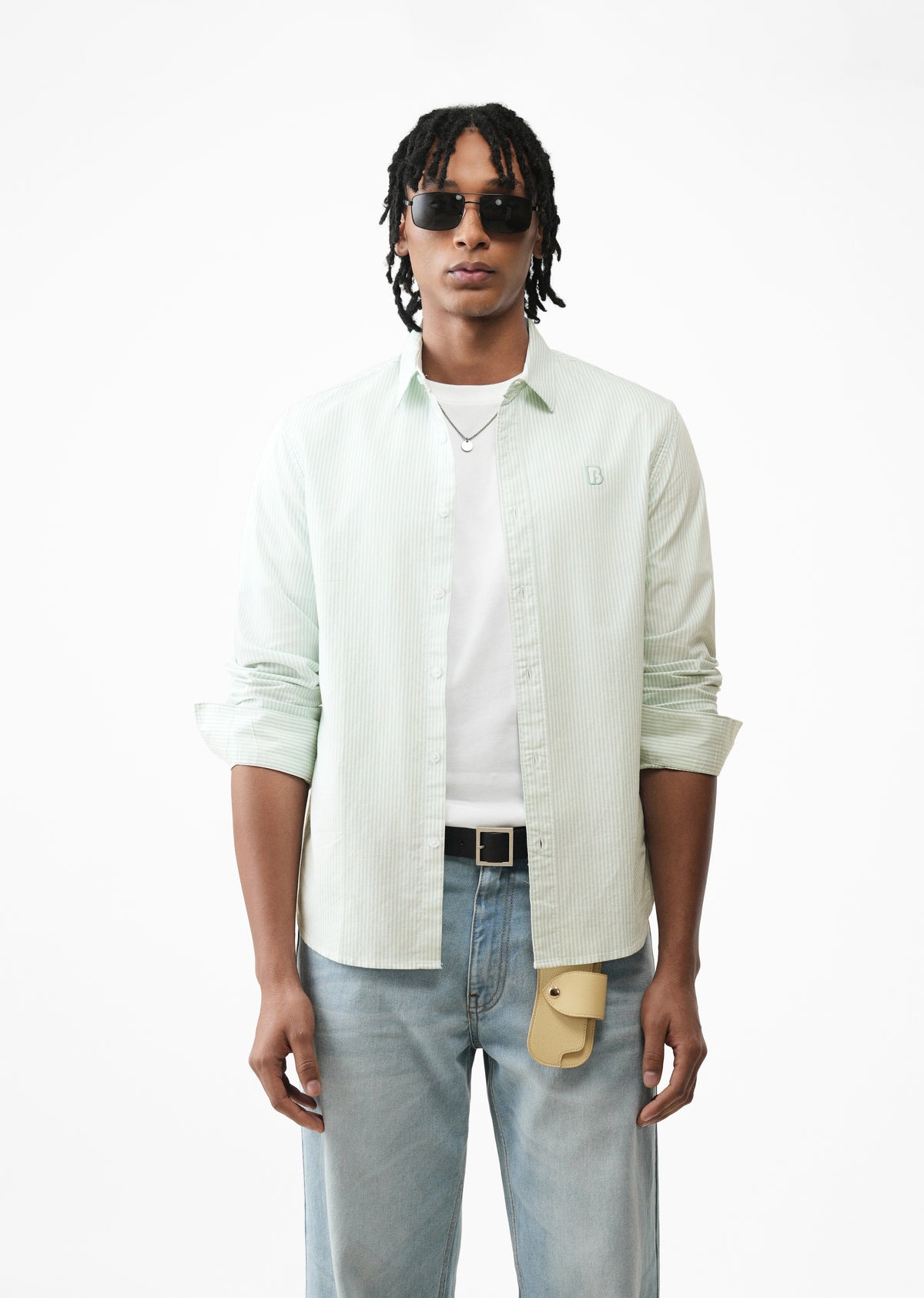Green Pinstripe Shirt