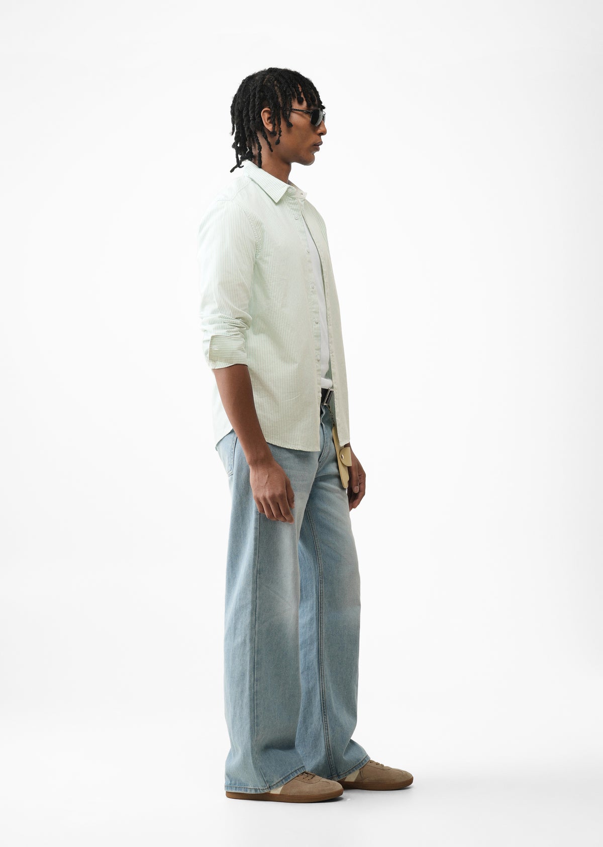 Green Pinstripe Shirt