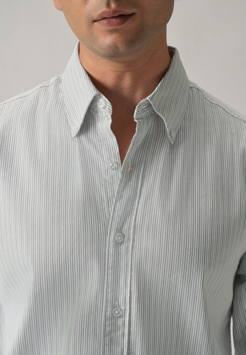 Green Pinstripe Shirt