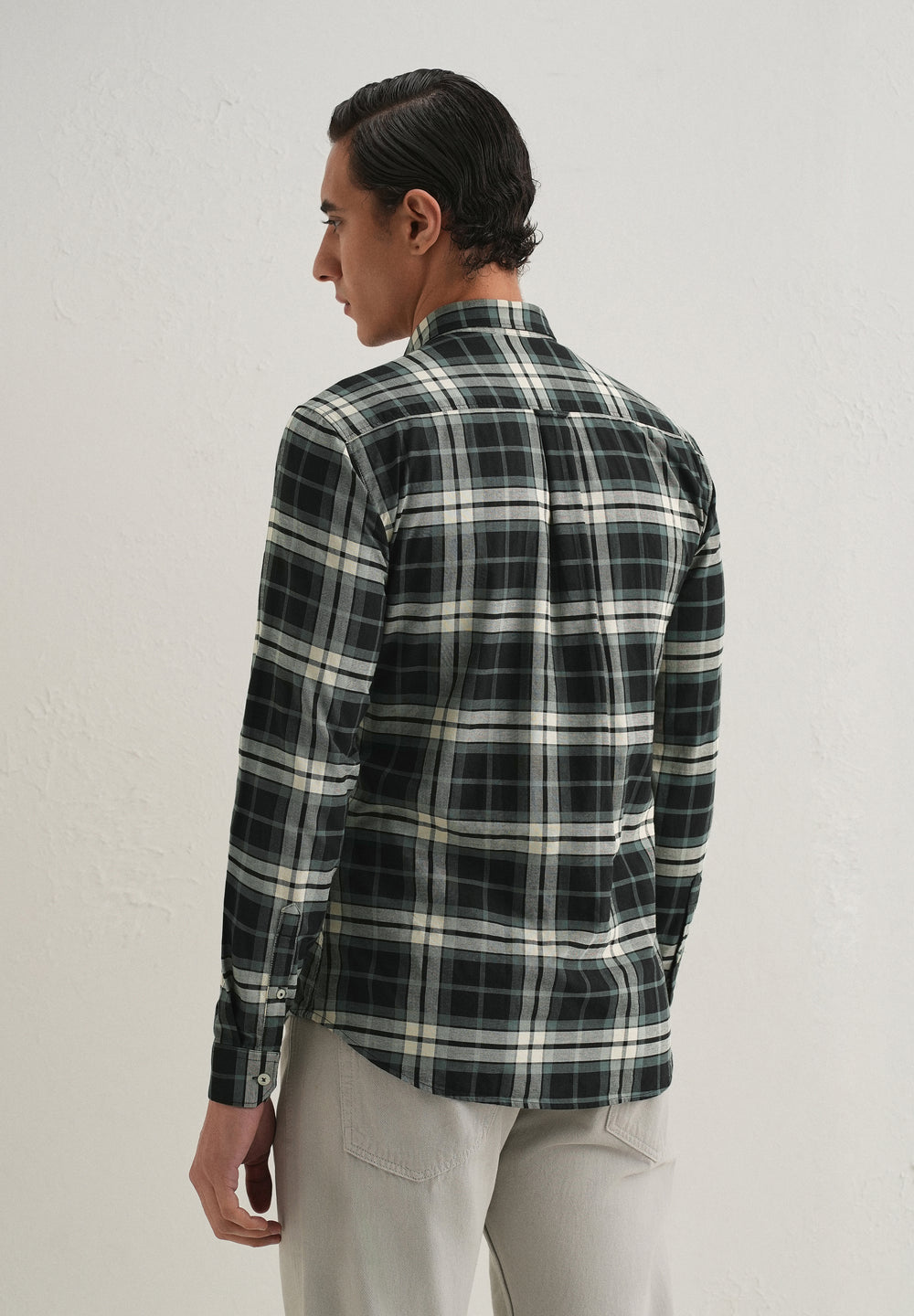 Green Plaid Check Shirt