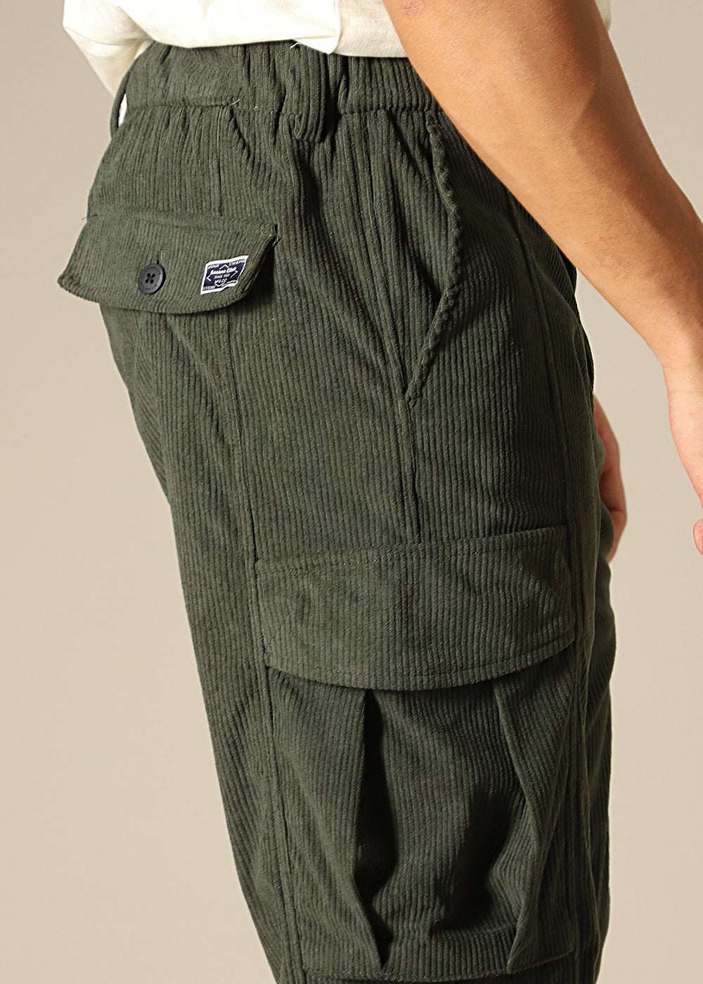 Green Pocket Cargo Corduroy Pant