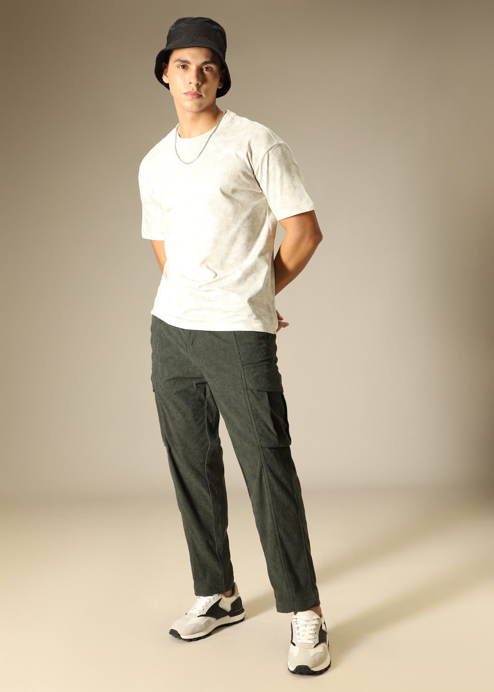 Green Pocket Cargo Corduroy Pant