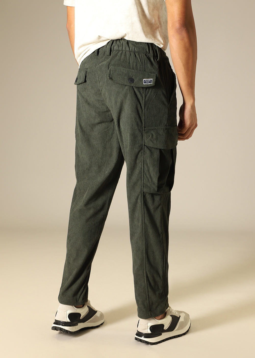 Green Pocket Cargo Corduroy Pant