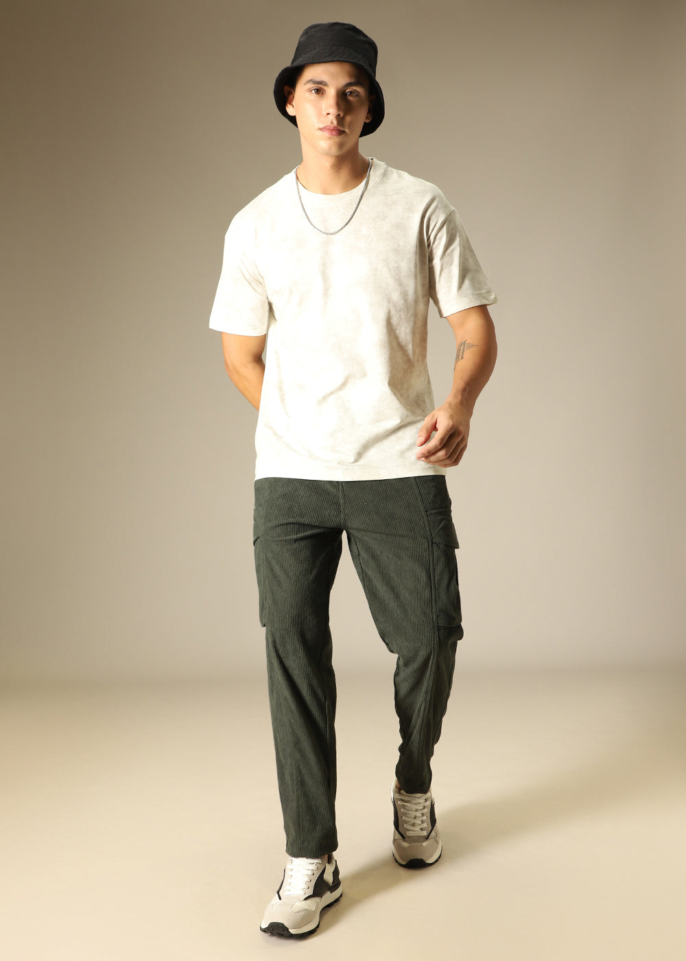 Green Pocket Cargo Corduroy Pant
