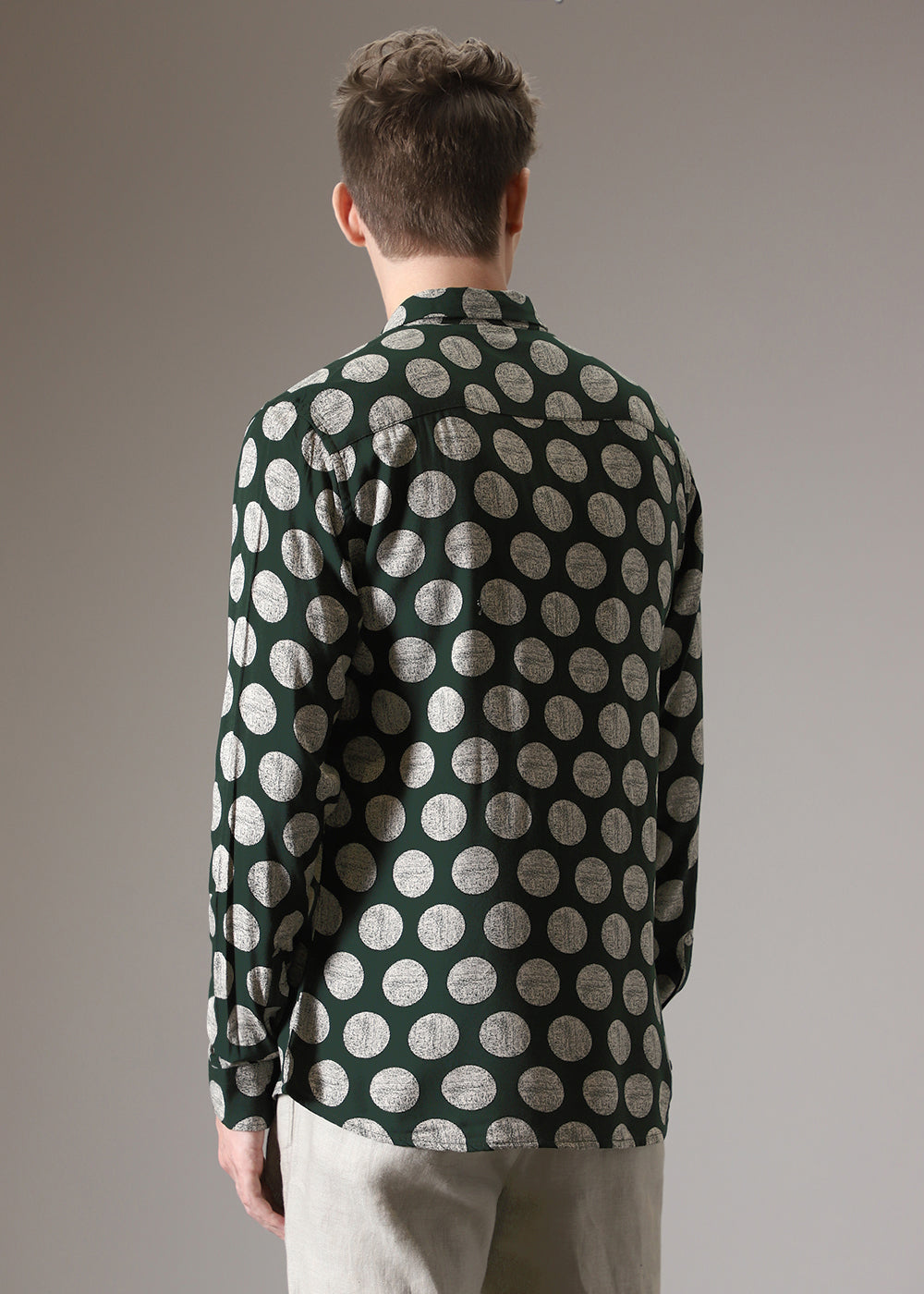 Green Polka Dot Feather Shirt