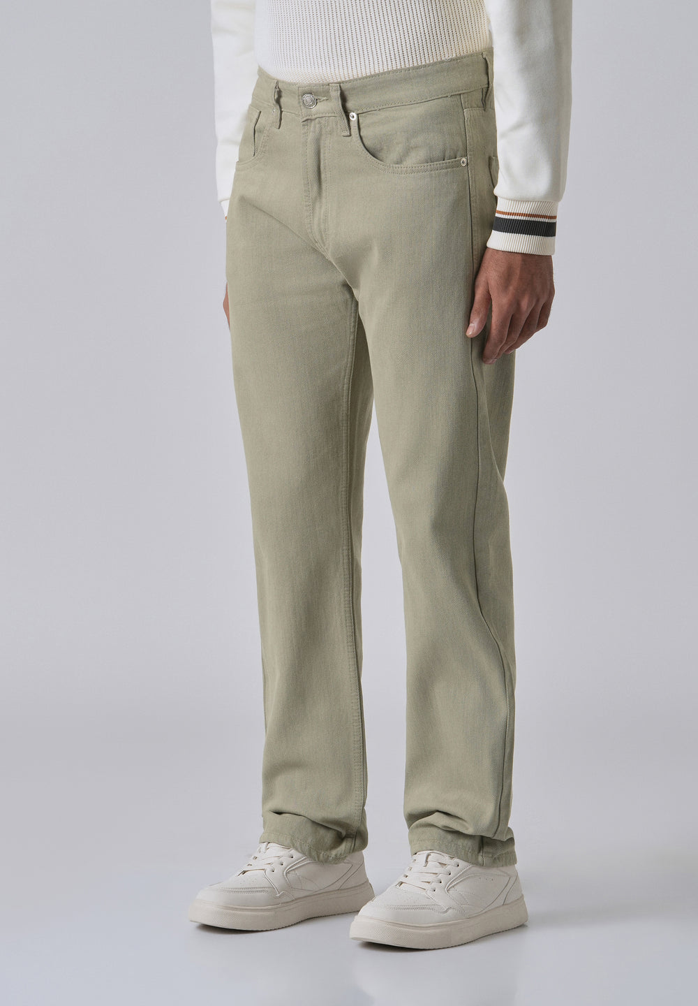 Green Regular Fit Denim