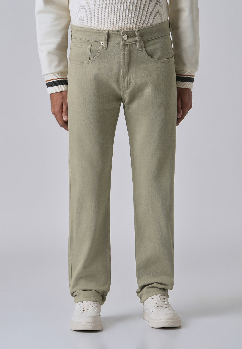Green Regular Fit Denim