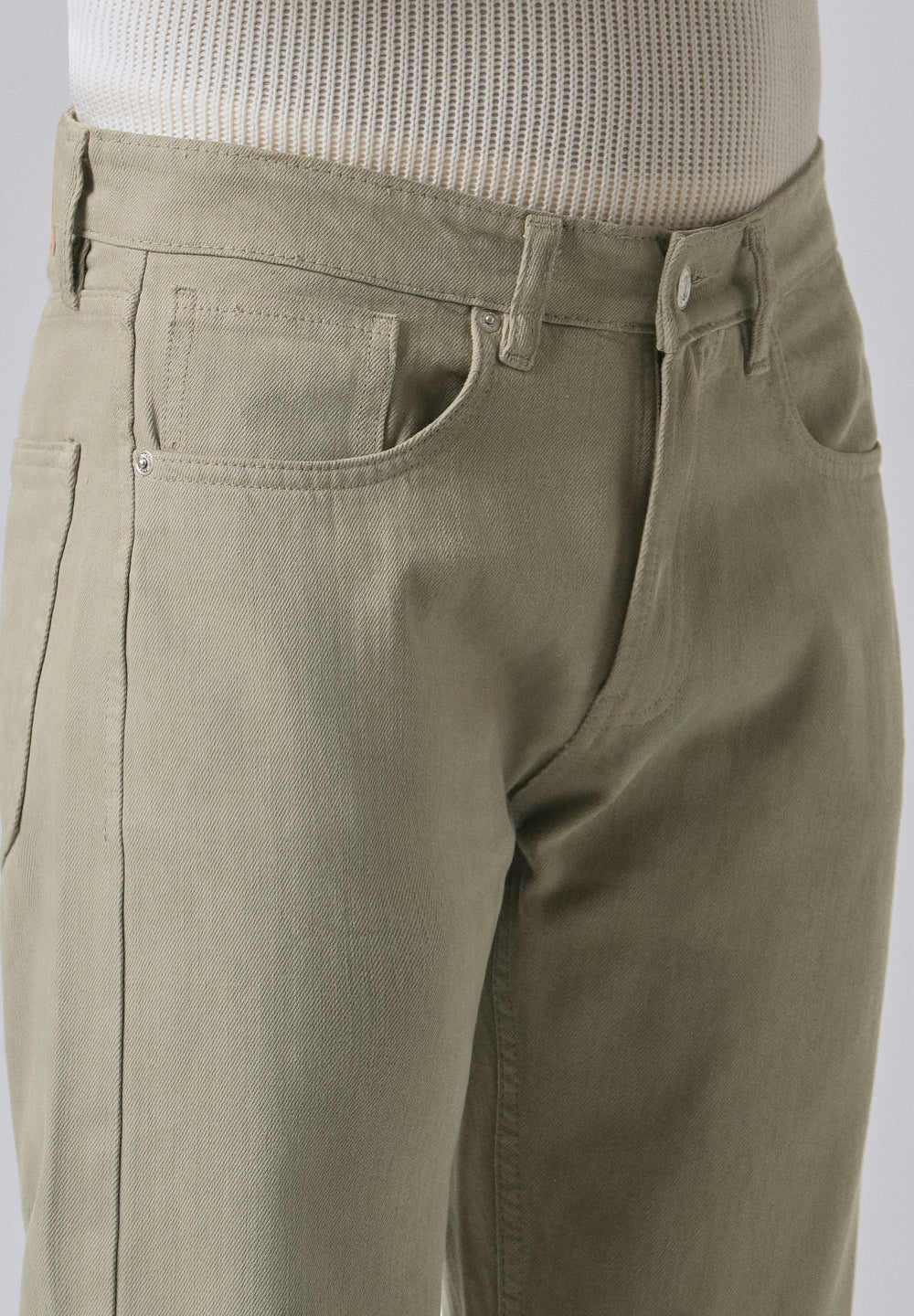 Green Regular Fit Denim