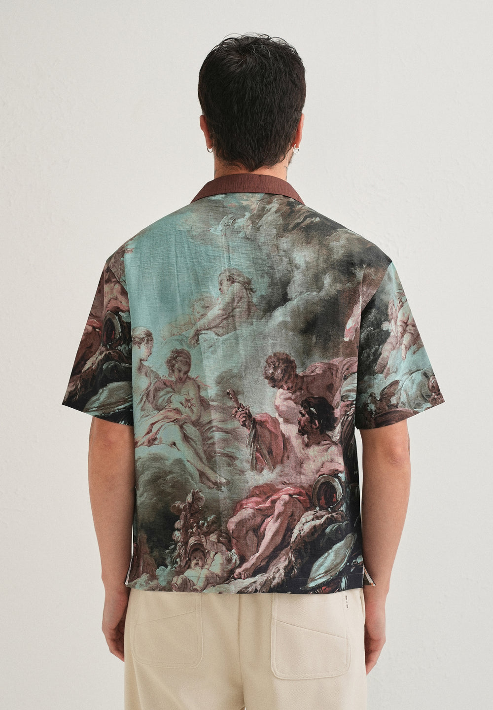 Green Renaissance Placement Print Shirt