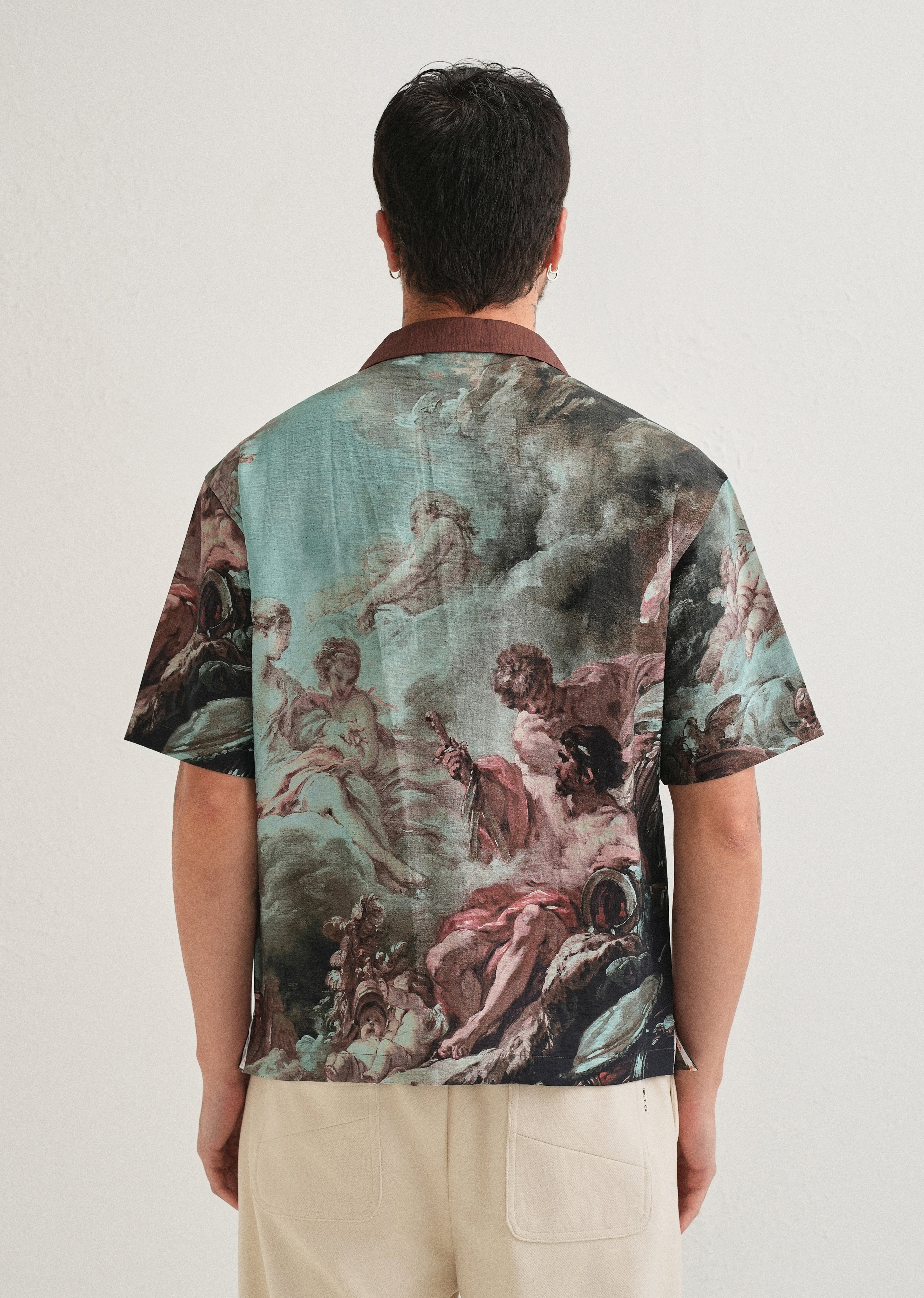 Green Renaissance Placement Print Shirt