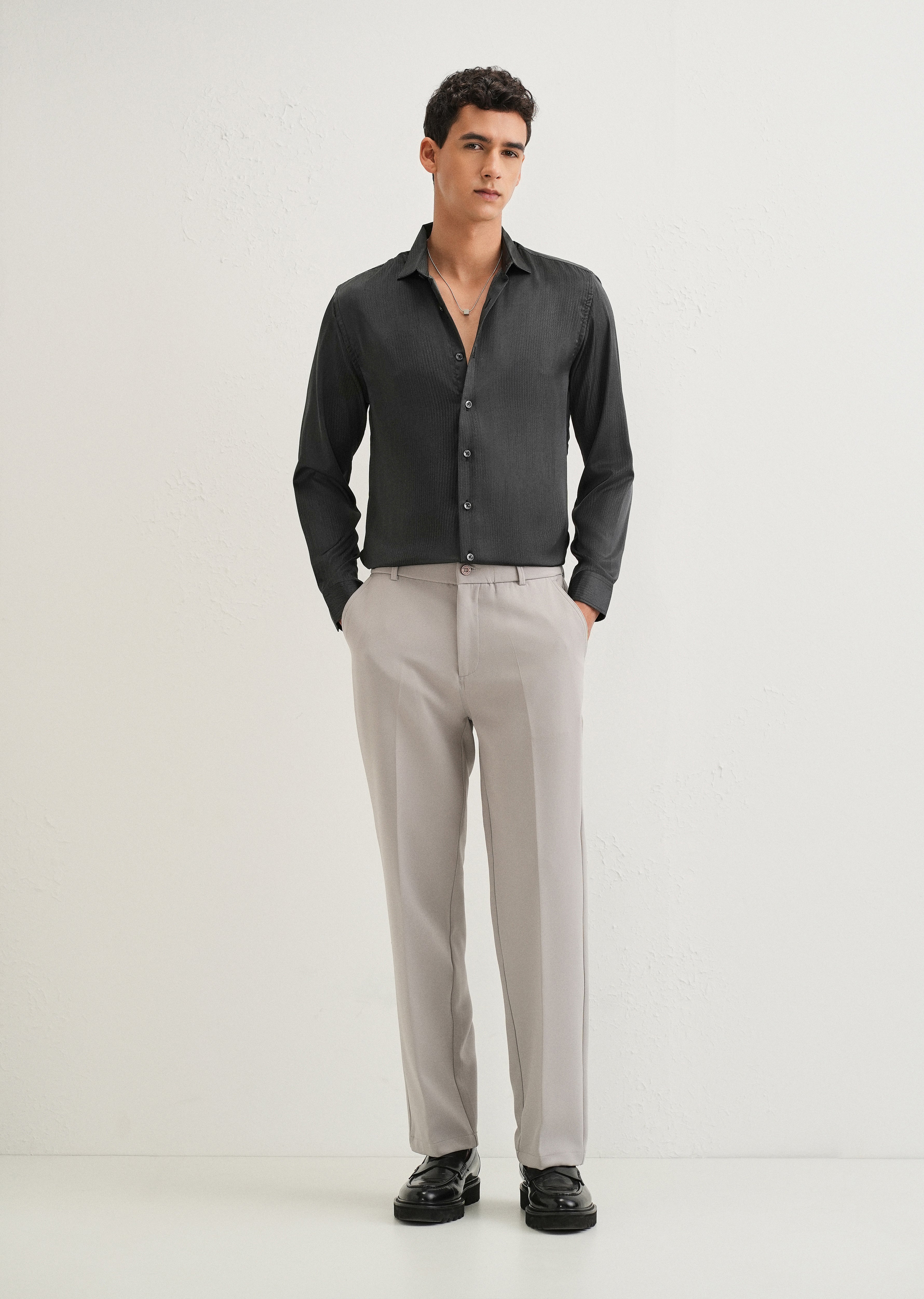 Green Stippling Abstract Printed Shirt