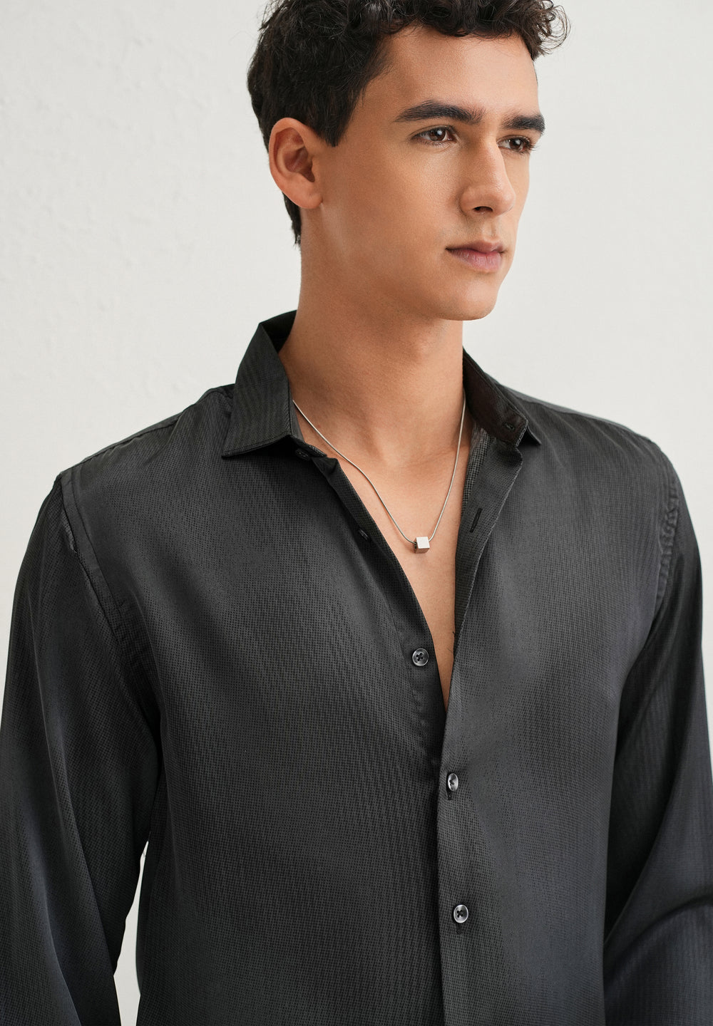 Green Stippling Abstract Printed Shirt