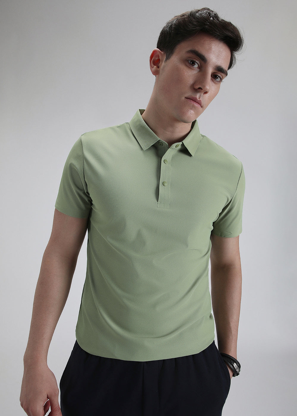 Green Stitchless Polo T-shirt