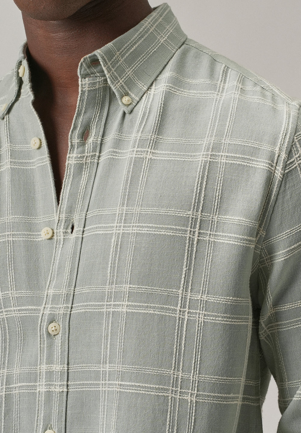 Green Chenille Check Shirt