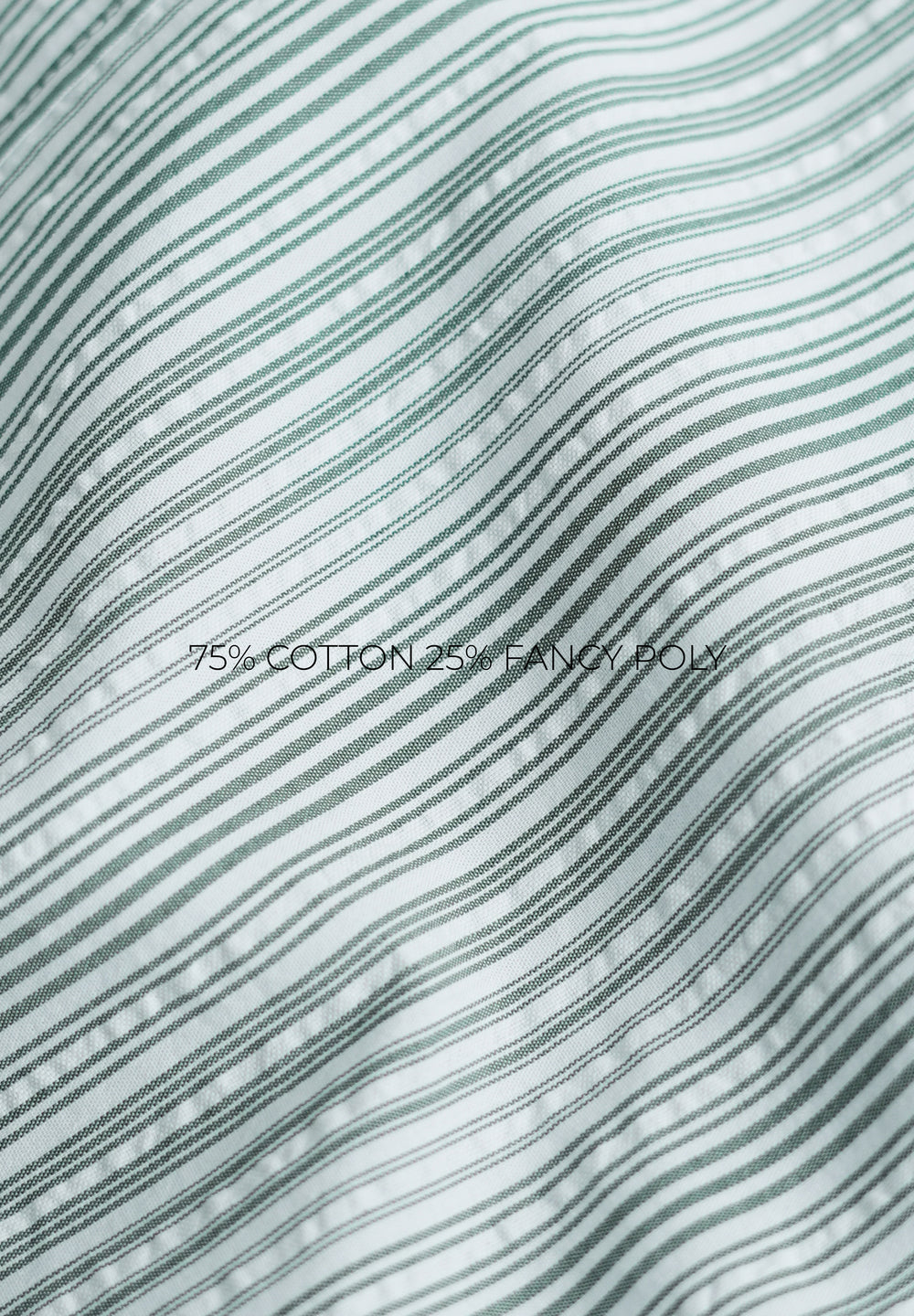 Green Textured Vertical Stripe Shirt