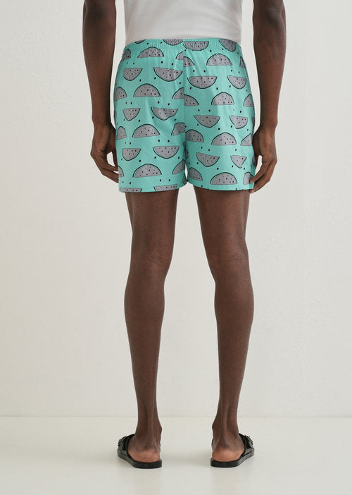 Green Watermelon Printed Boxer