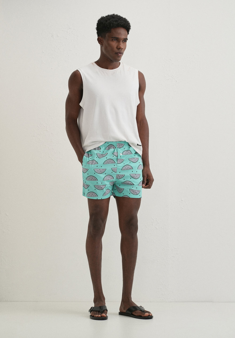 Green Watermelon Printed Boxer
