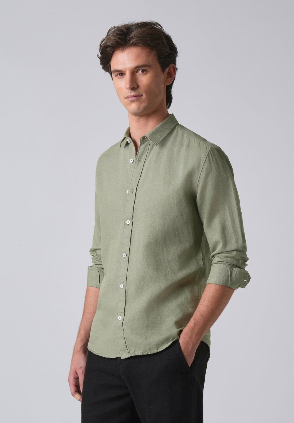 Green Linen Shirt