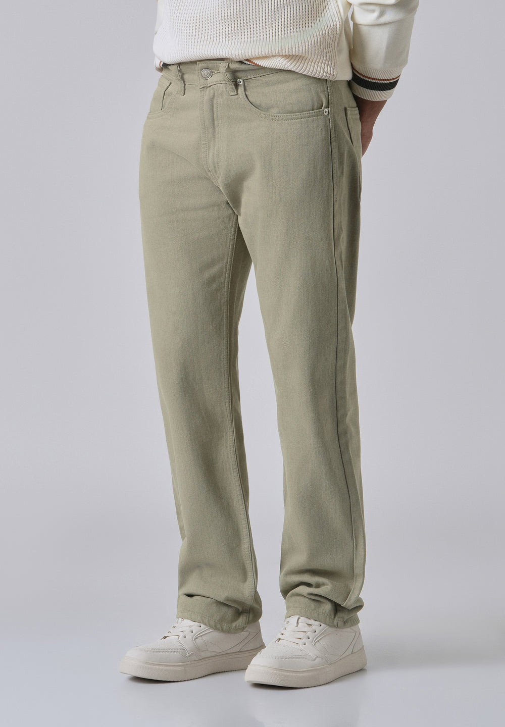 Green Regular Fit Denim