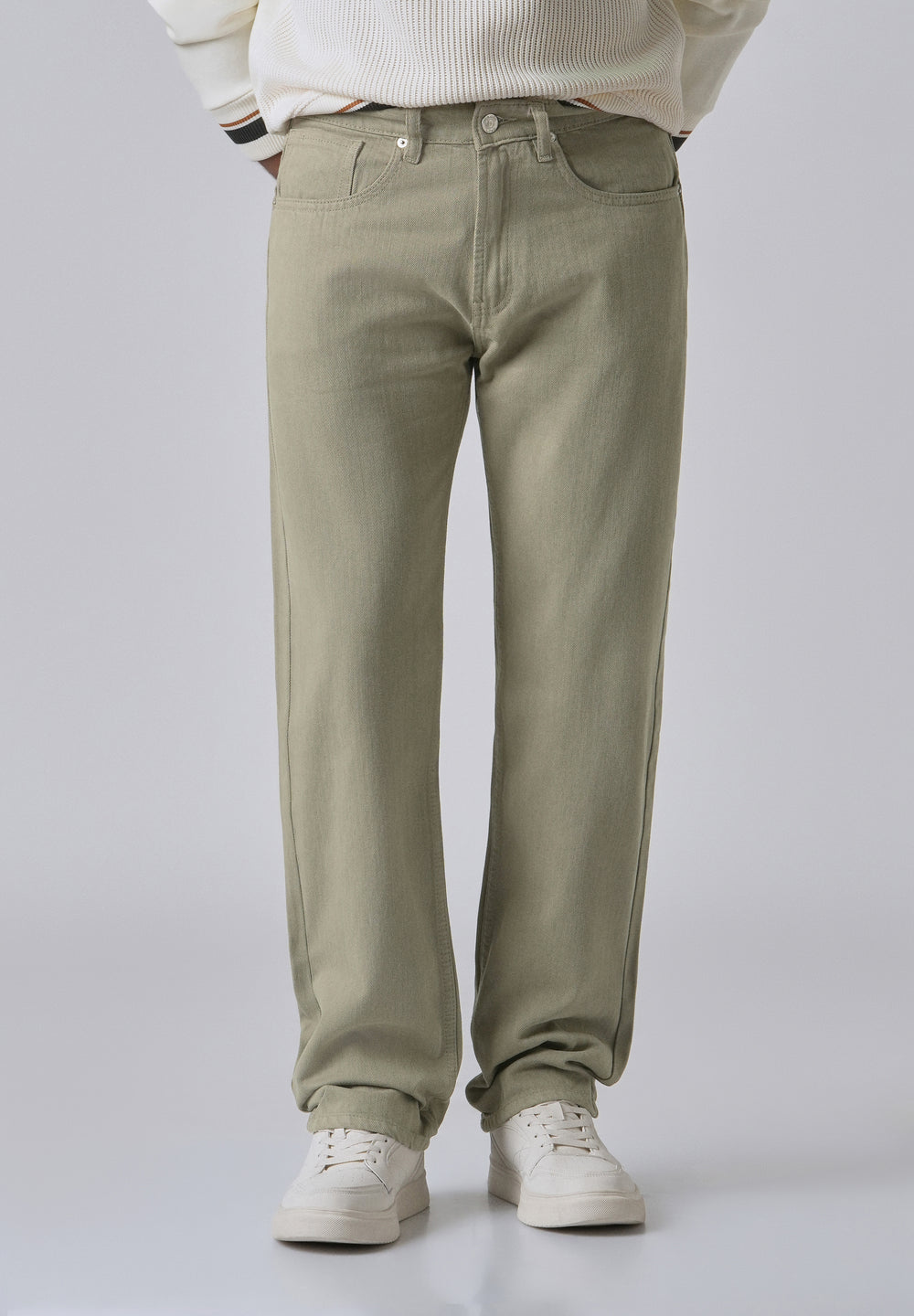 Green Regular Fit Denim