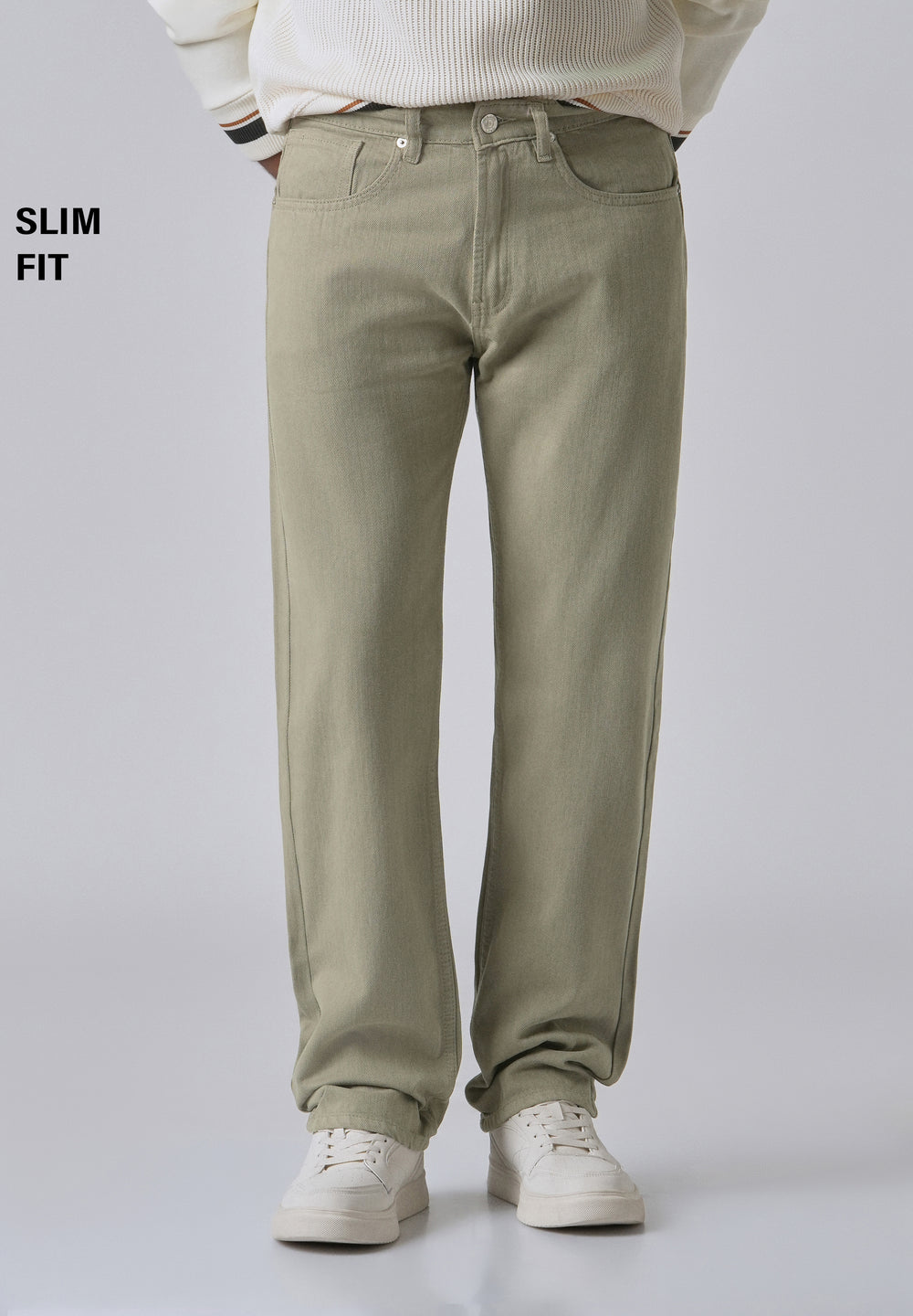 Green Regular Fit Denim