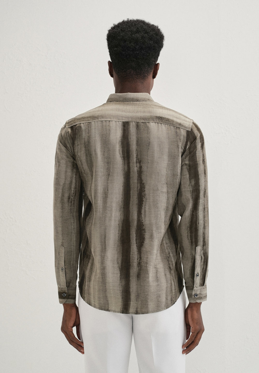 Green Stripe Printed Shirt