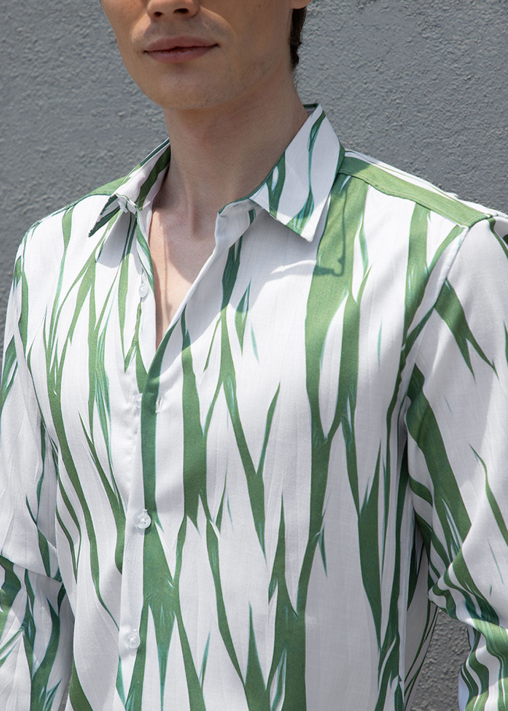 Abstract Light Green Shirt