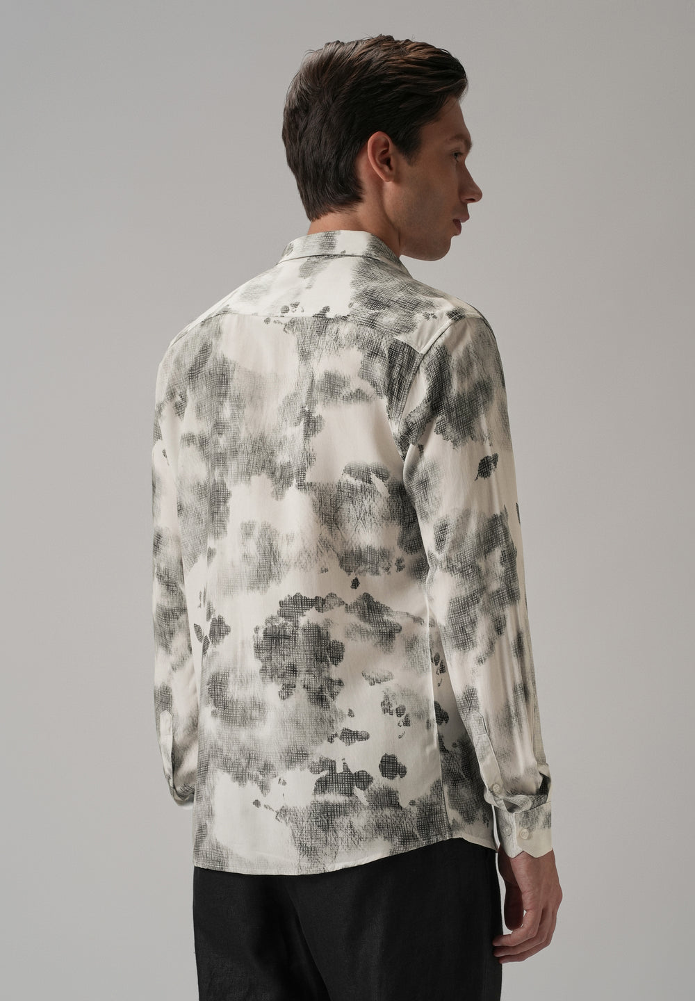 Light Grey Abstract Printed shirt