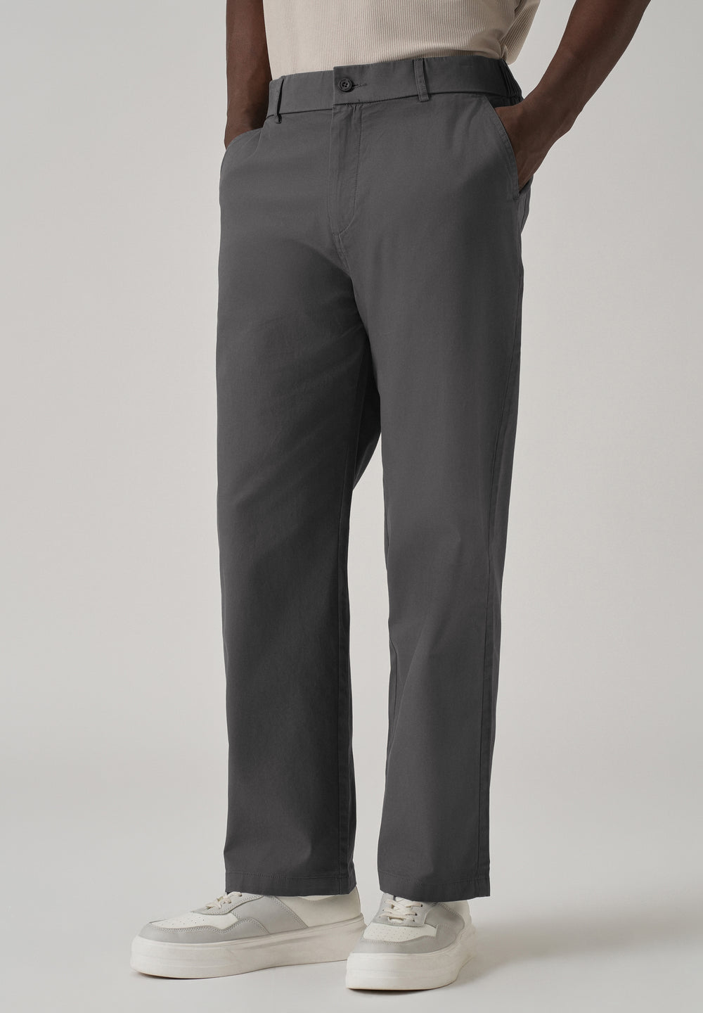 Baggy Fit Grey Chinos