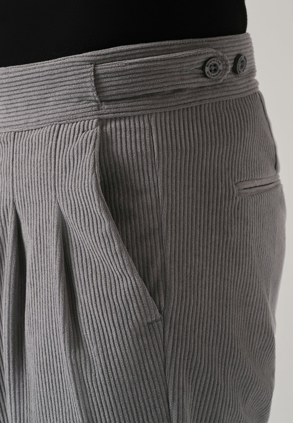 Grey Corduroy Gurkha Pants