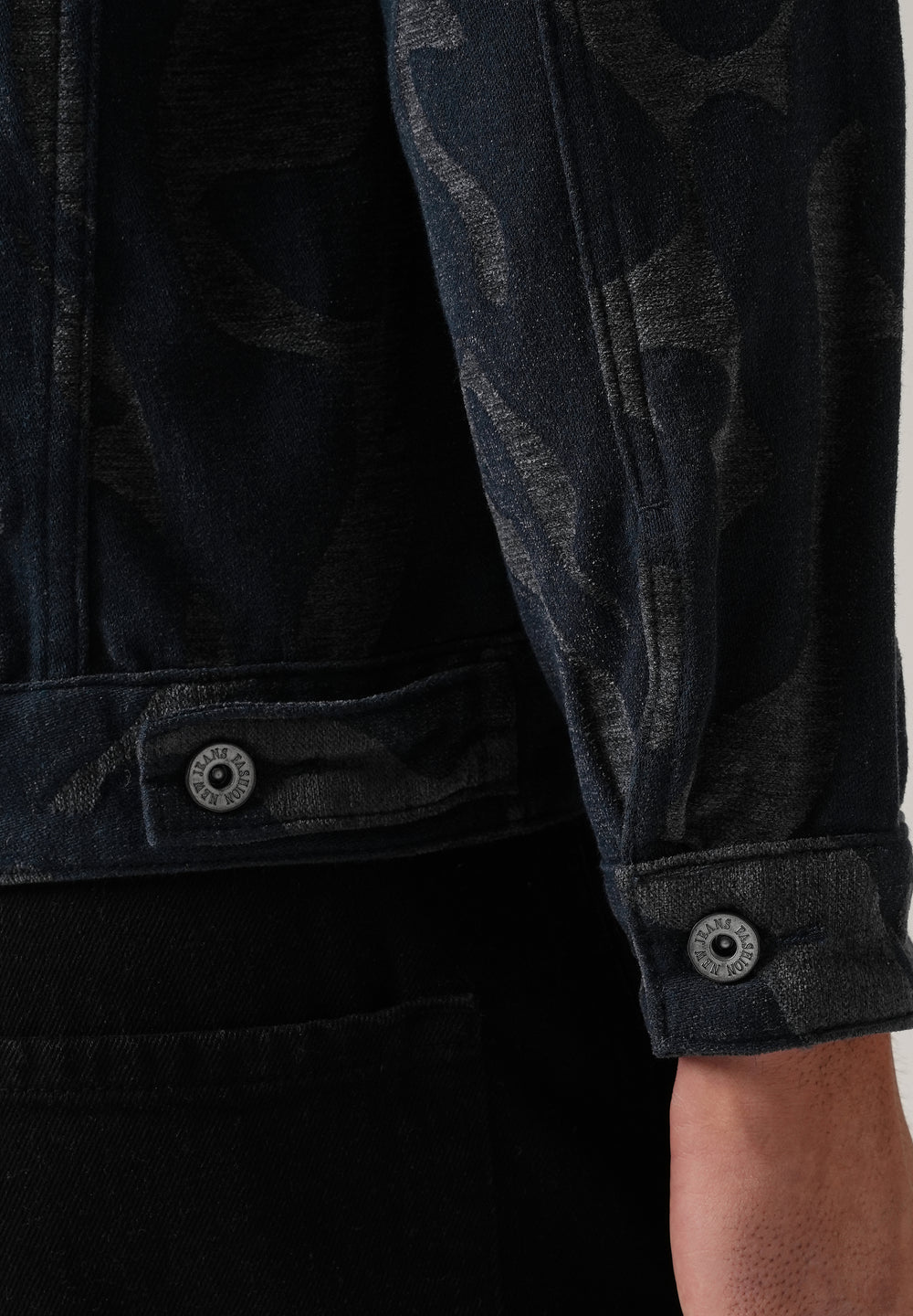 Grey Denim Jacquard Jacket