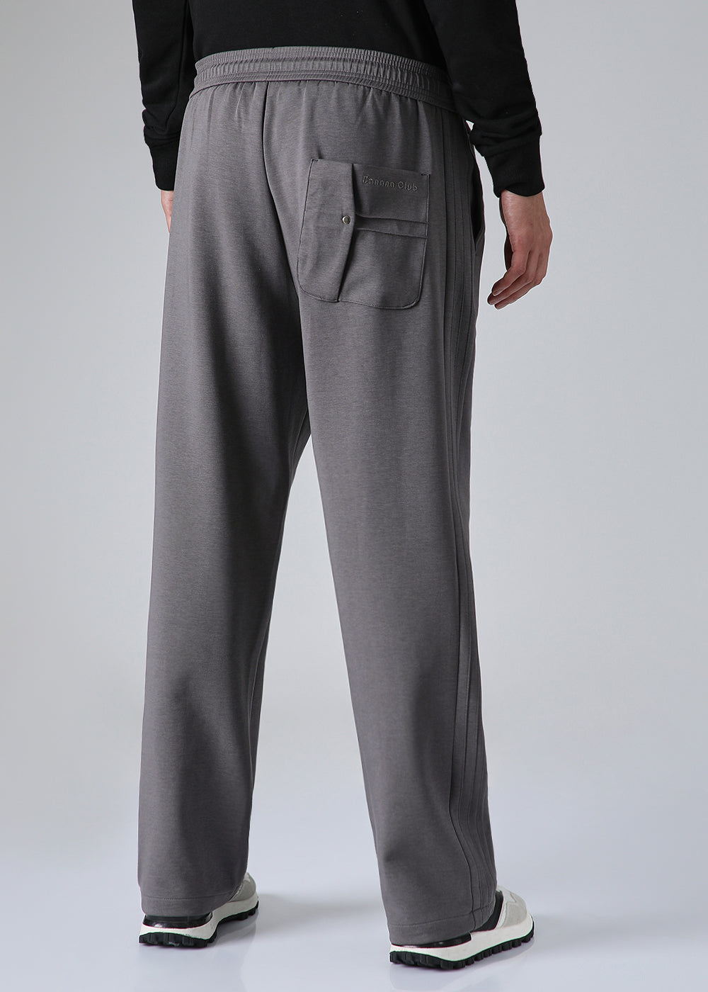 Grey Drawstring Korean Pant