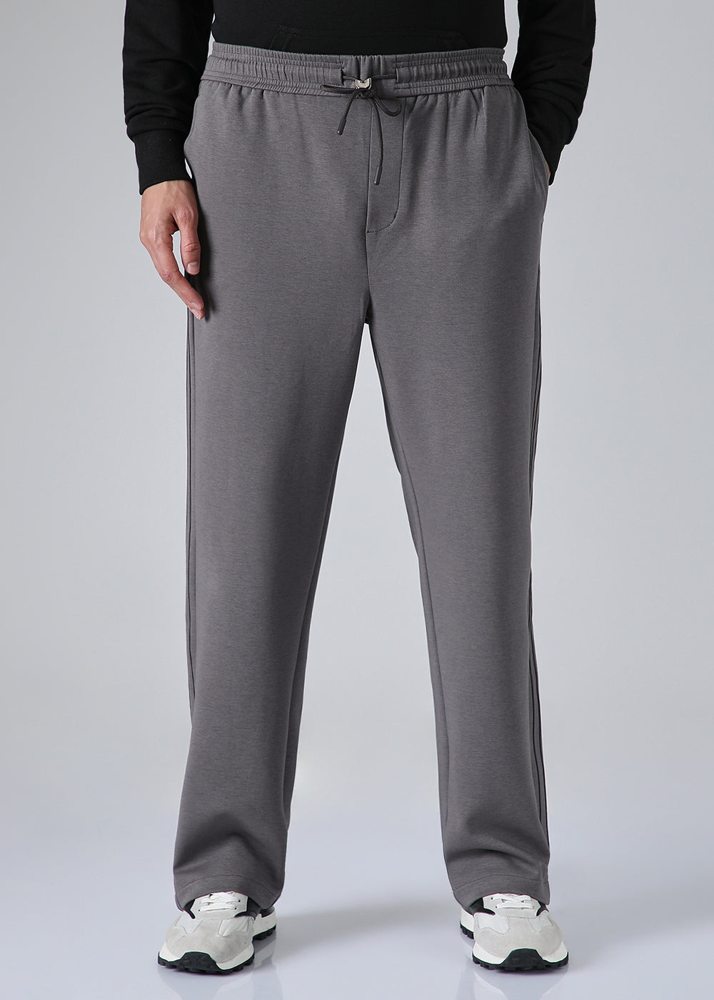 Grey Drawstring Korean Pant