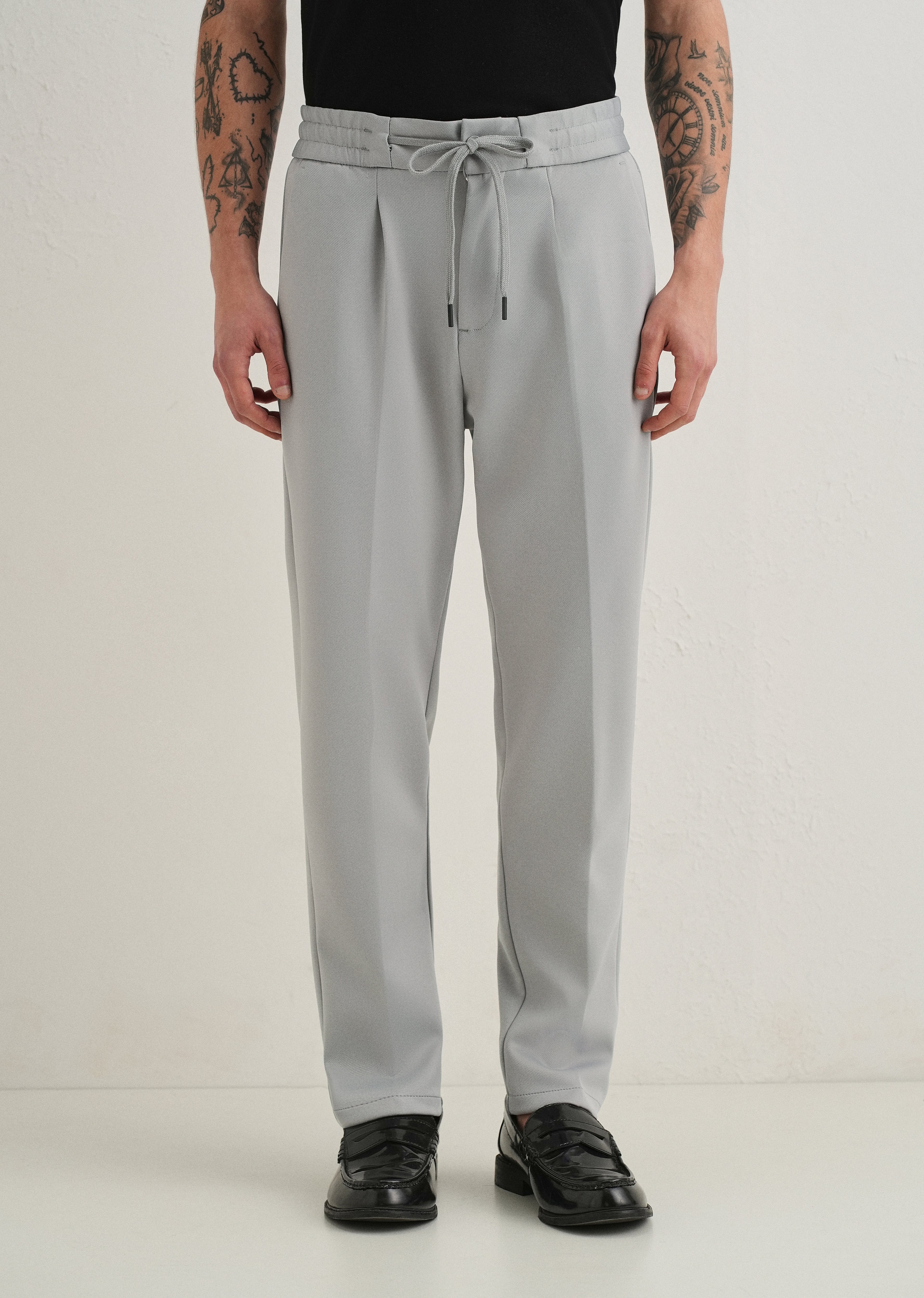 Grey Drawstring Trousers