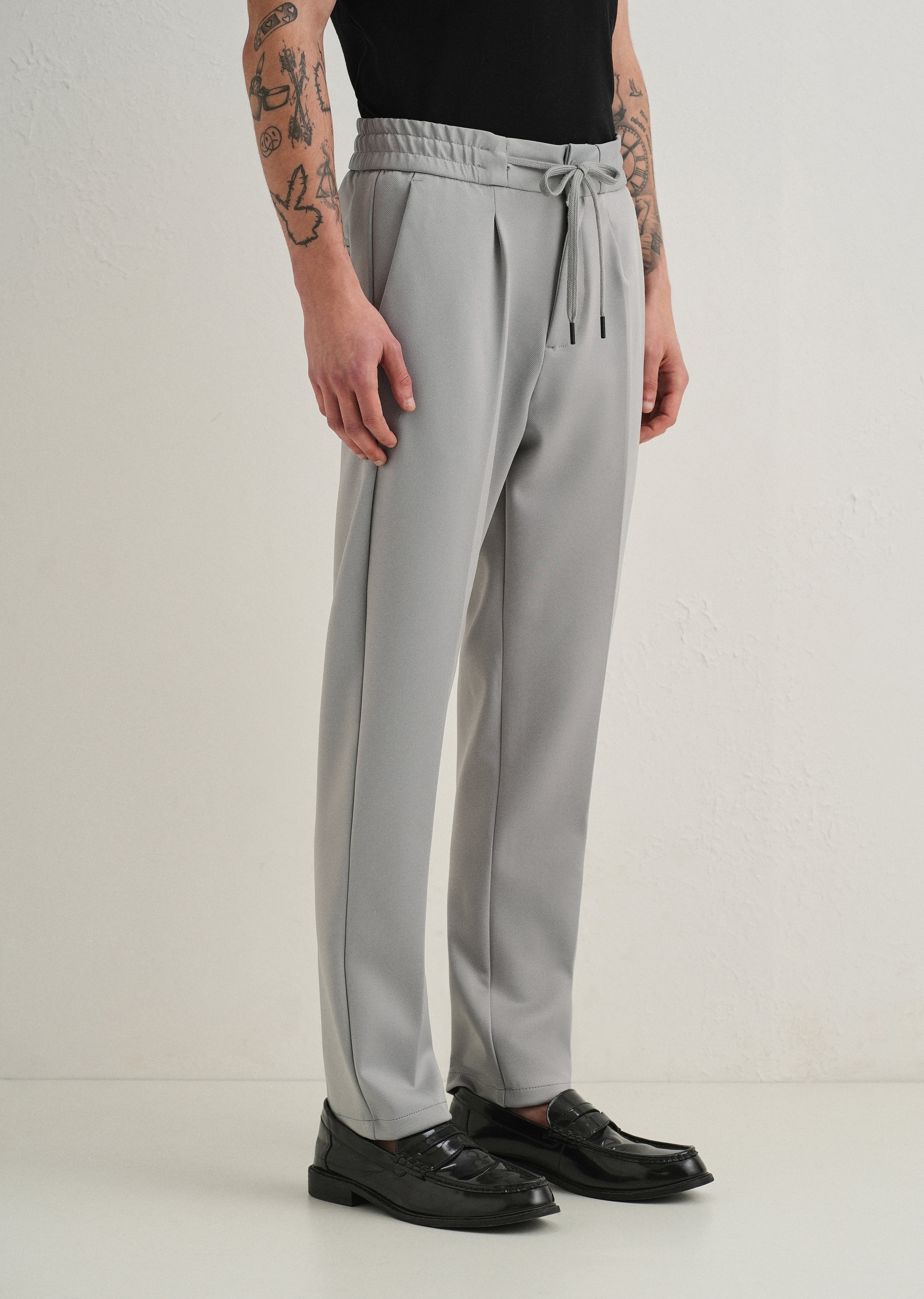 Grey Drawstring Trousers