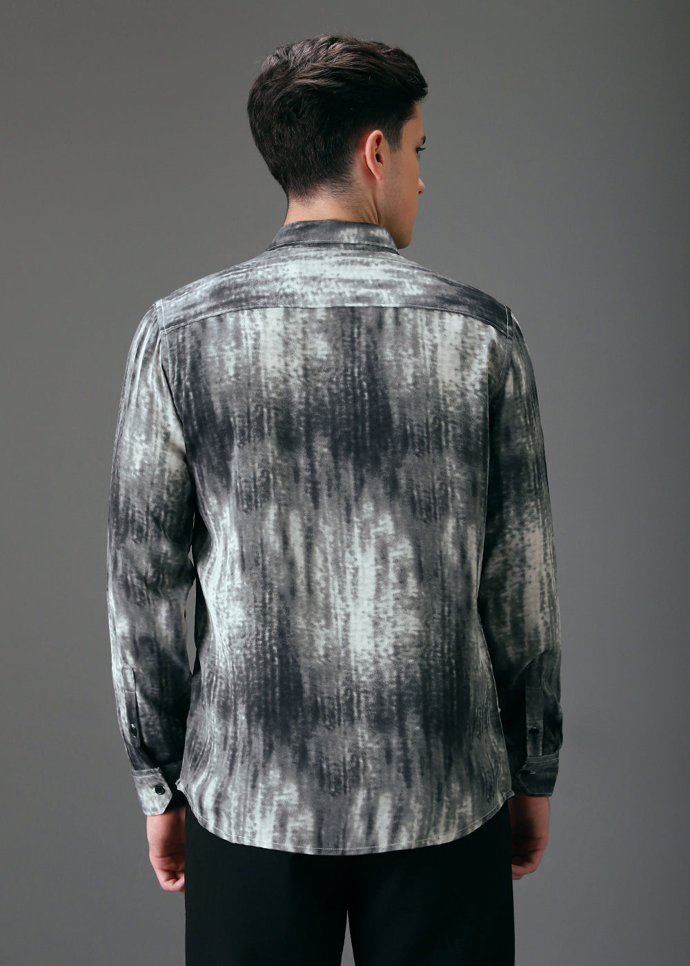 Grey Fade Abstract Printed Shirt