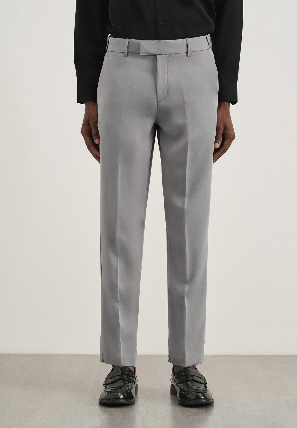 Grey Flex Waist Slim Fit Trouser