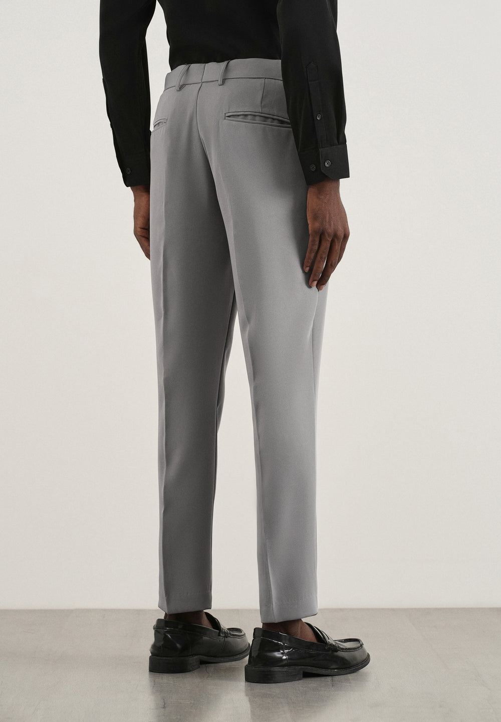 Grey Flex Waist Slim Fit Trouser