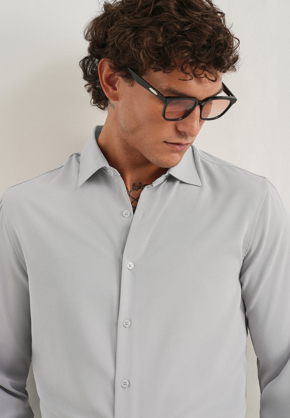 Grey Fluid Soft Shirt