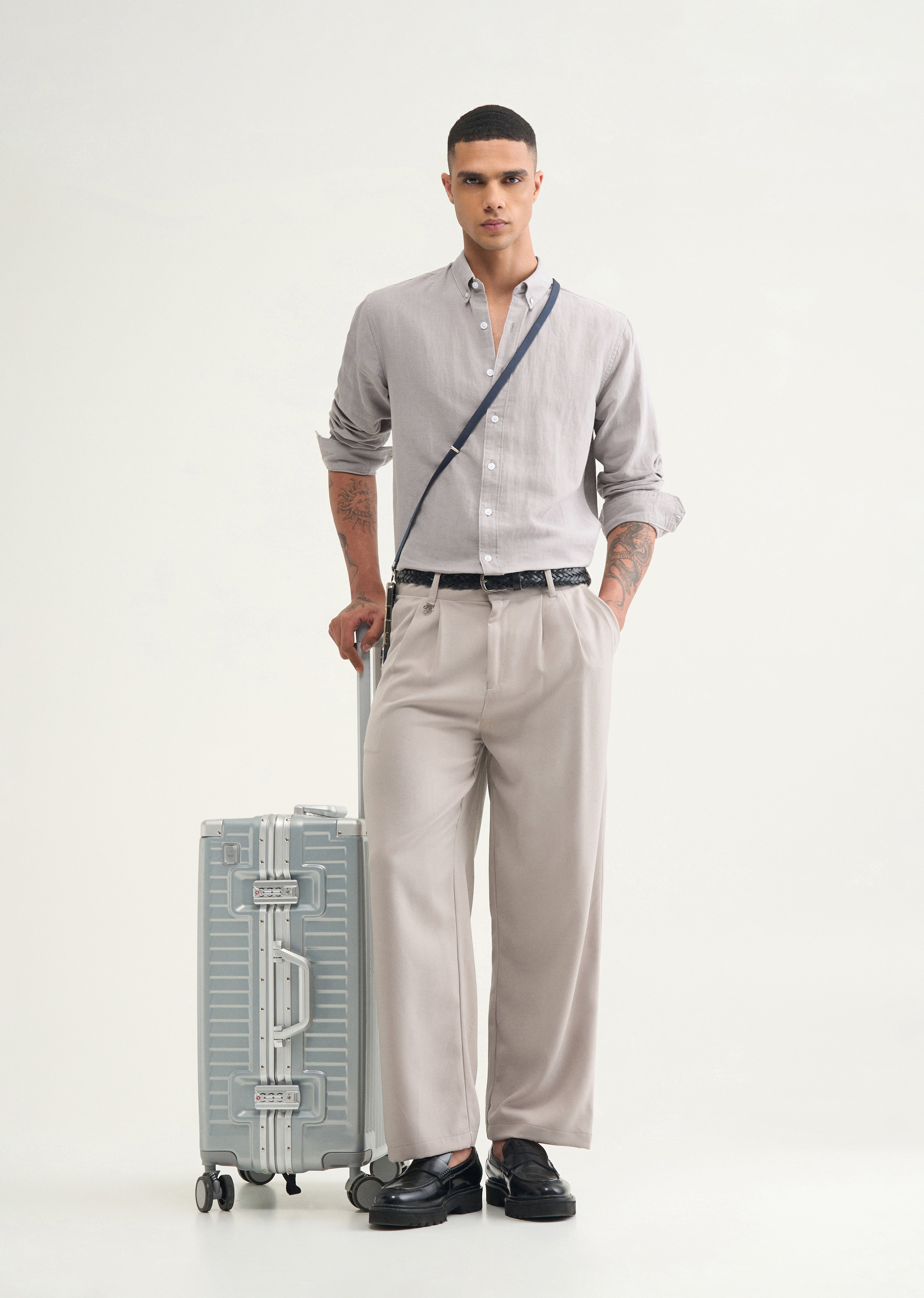 Grey Hemp Cotton Shirt