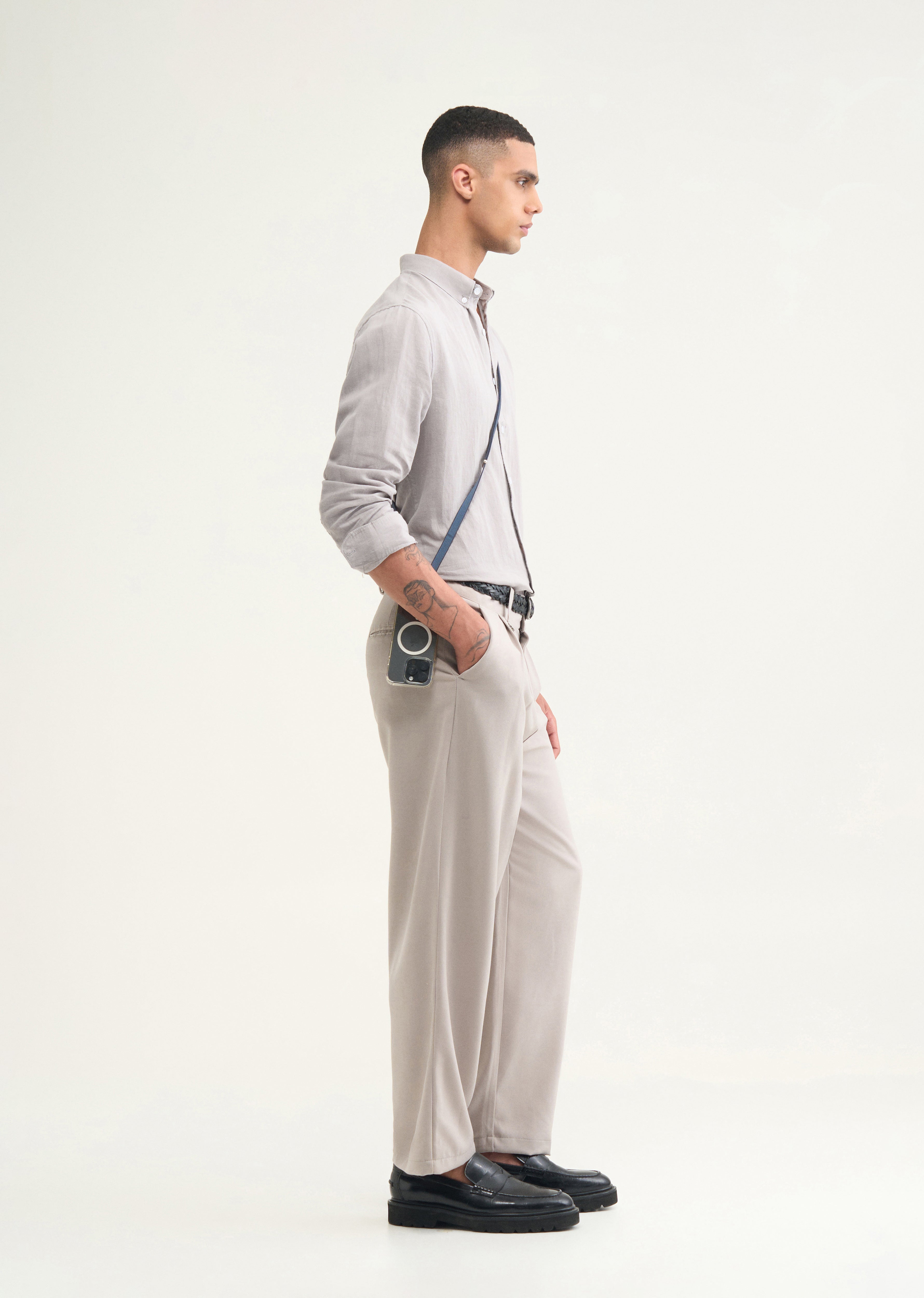 Grey Hemp Cotton Shirt