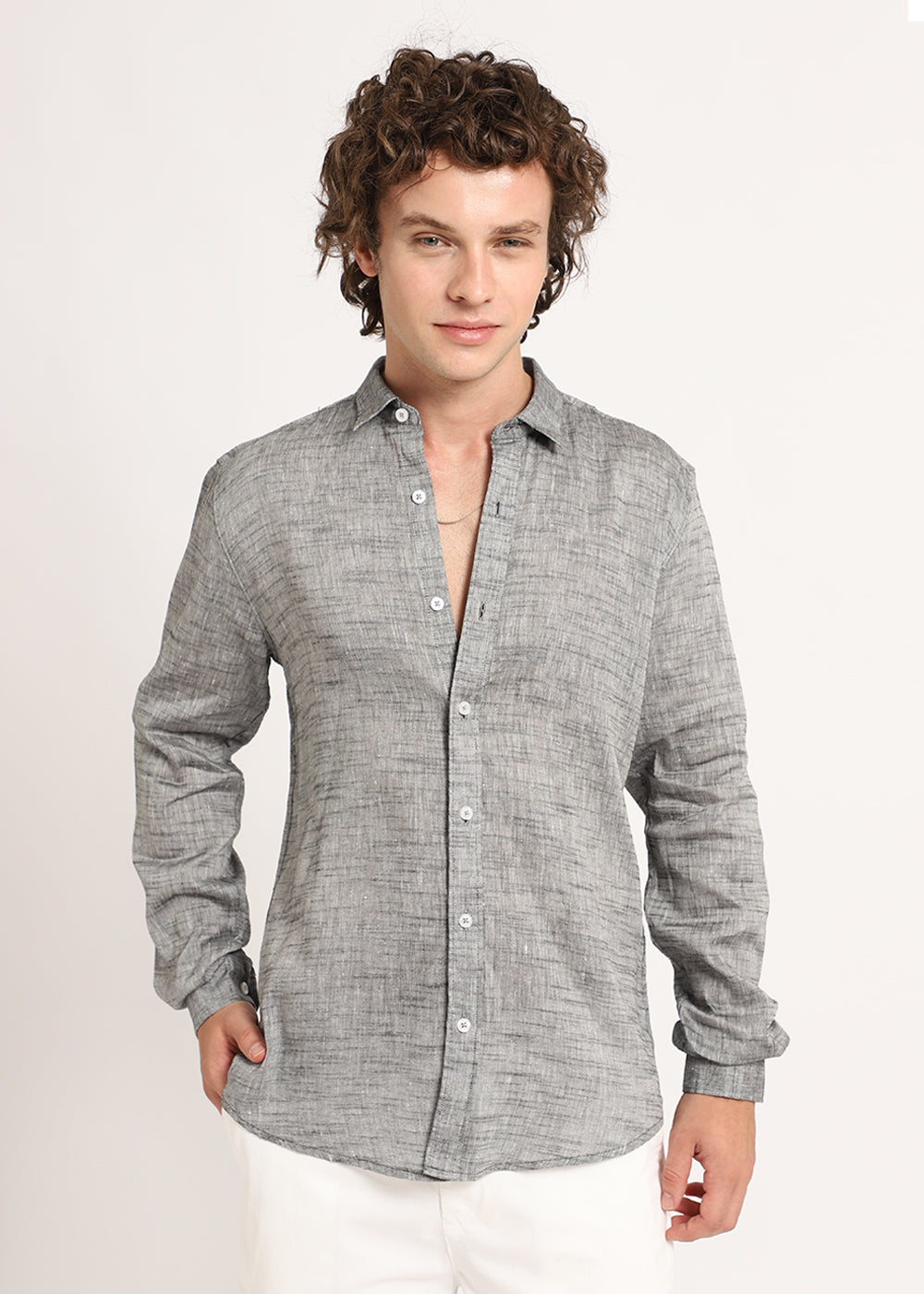 Grey Linen Shirt