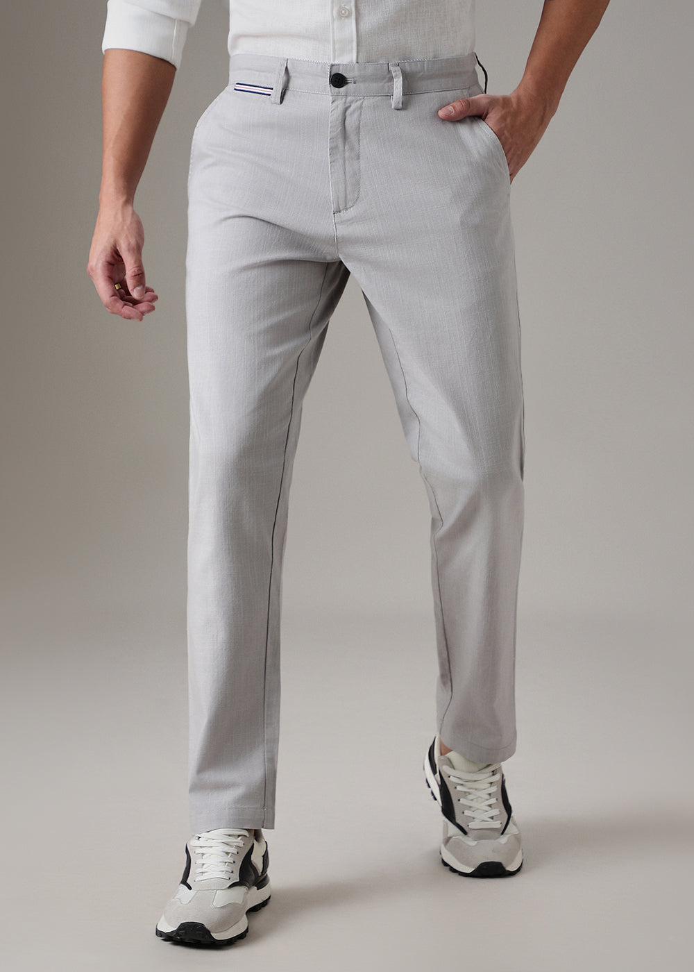 Grey Linen Trouser