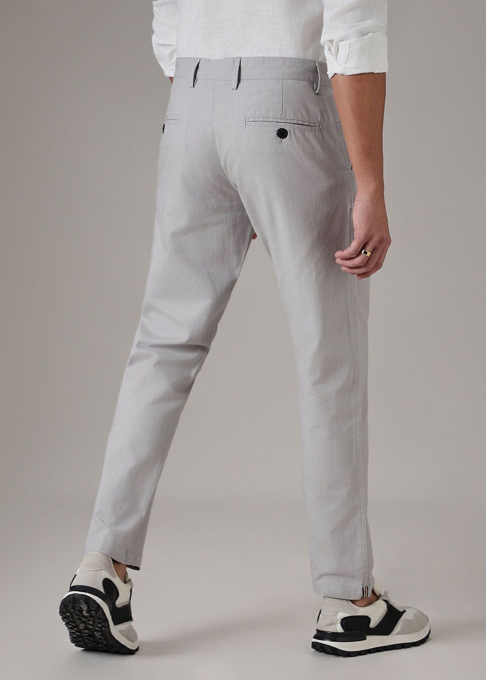 Grey Linen Trouser