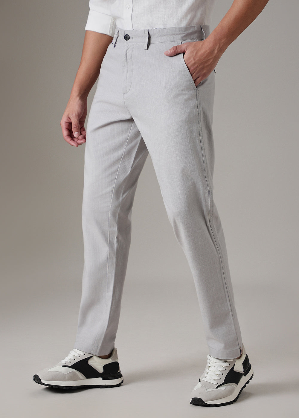 Grey Linen Trouser