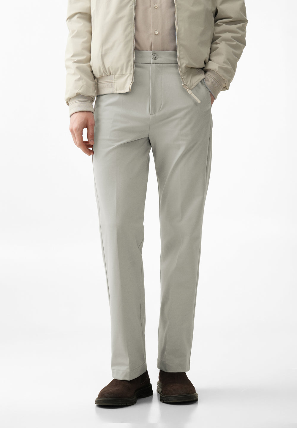 Grey Regular Fit Trouser