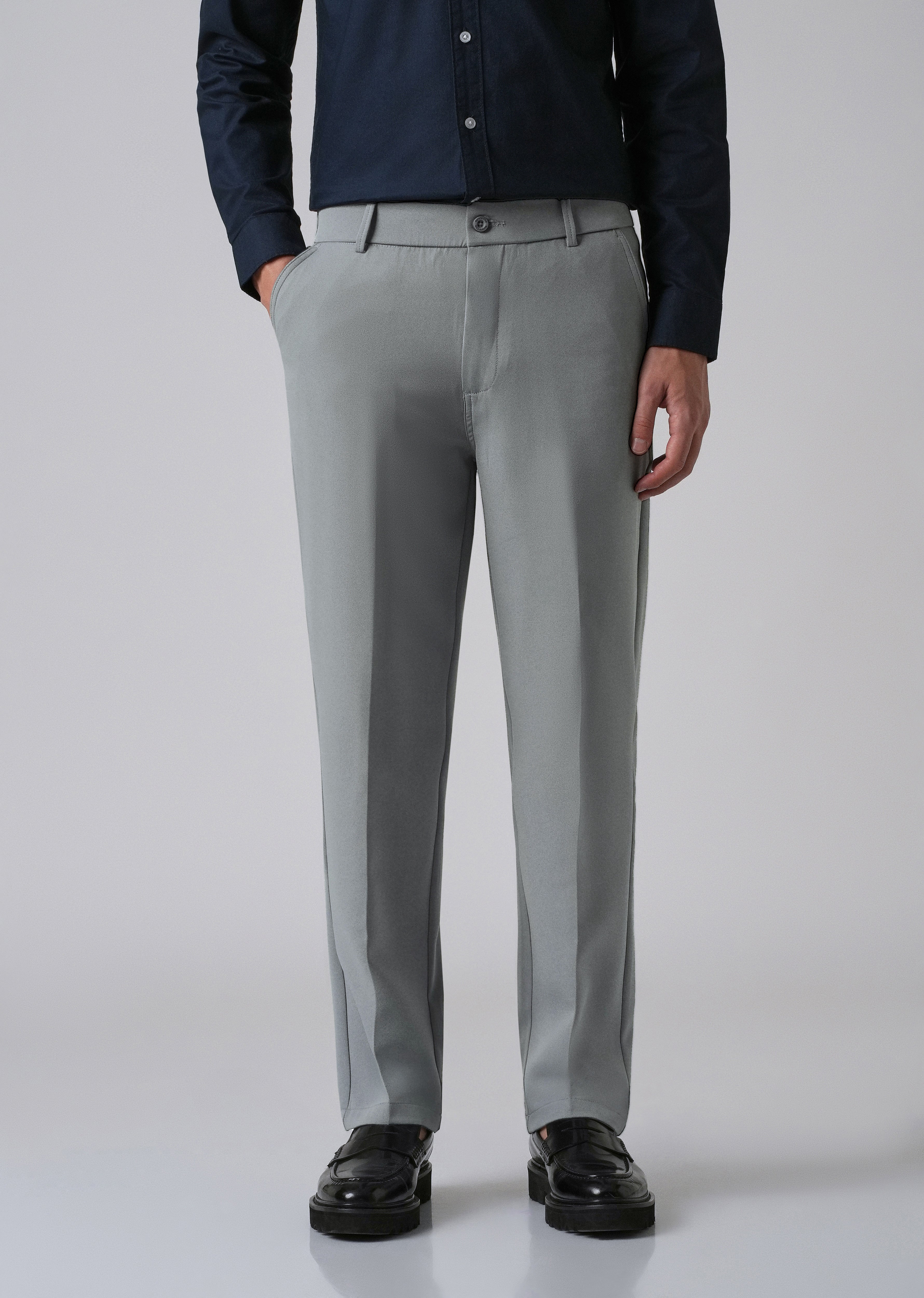 Grey Relaxed Fit Trousers